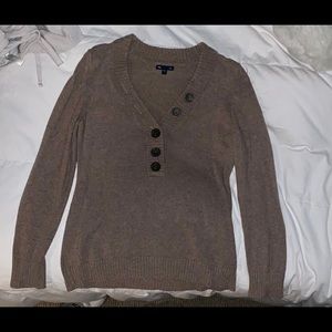 Light Brown Button Up Gap Sweater Size Large